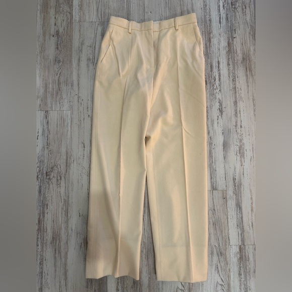 Max Mara Italy High Rise Beige Ivory Trouser Dress Pants Womens Size 8 - Picture 1 of 11